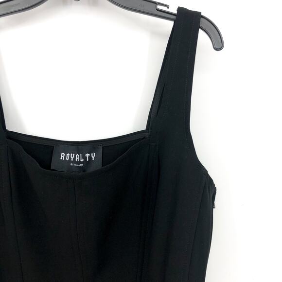 ROYALTY BY MALUMA Women's Corset Crop Top Black Size 14 Square Neck Tank NWT - Picture 6 of 11